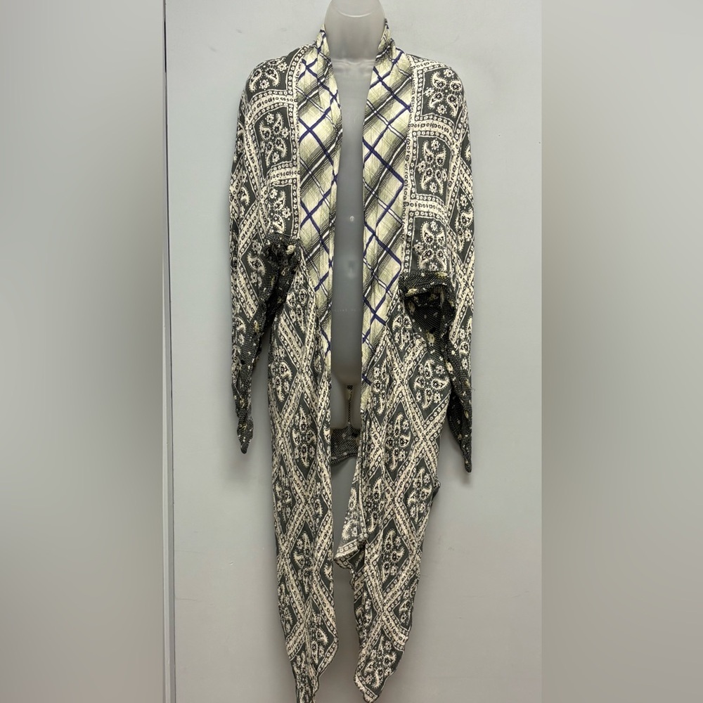 Free People LITTLE WING Mix Print Kimono O/S